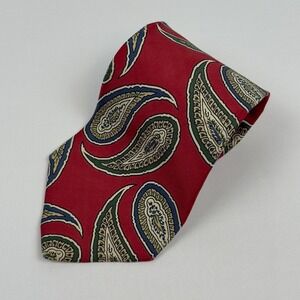 Gitman Bros. Red Paisley Silk‎ Tie Handmade in USA
